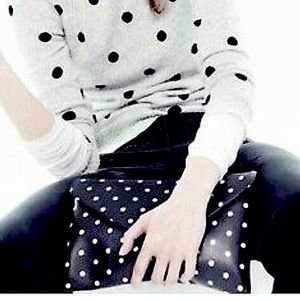 J crew 100% genuine leather & cotton bag